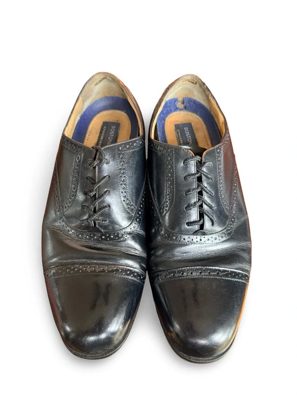 Bostonian Stockbridge black leather cap toe oxford dress Shoes Men’s Size 12